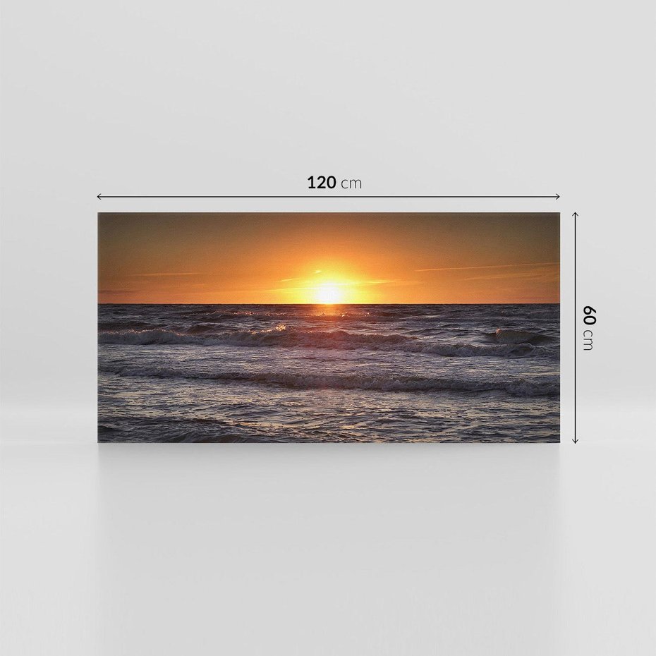 Obraz na płótnie 120x60 - Zachód Słońca Nad Morzem - zachód słońca,
