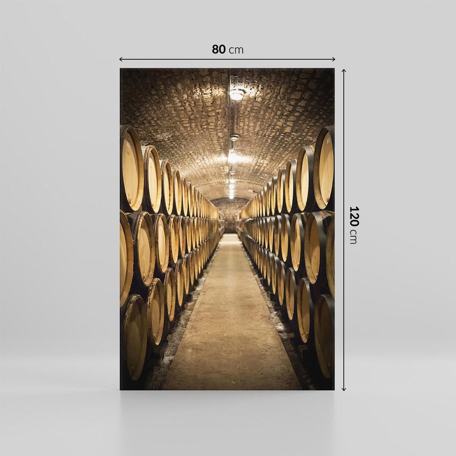 Obraz na płótnie 80x120 - Winniczka - winnica, beczki