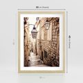Plakat w ramie 30x40 - mistyczna podróż - uliczka, perspektywa - rama drewno