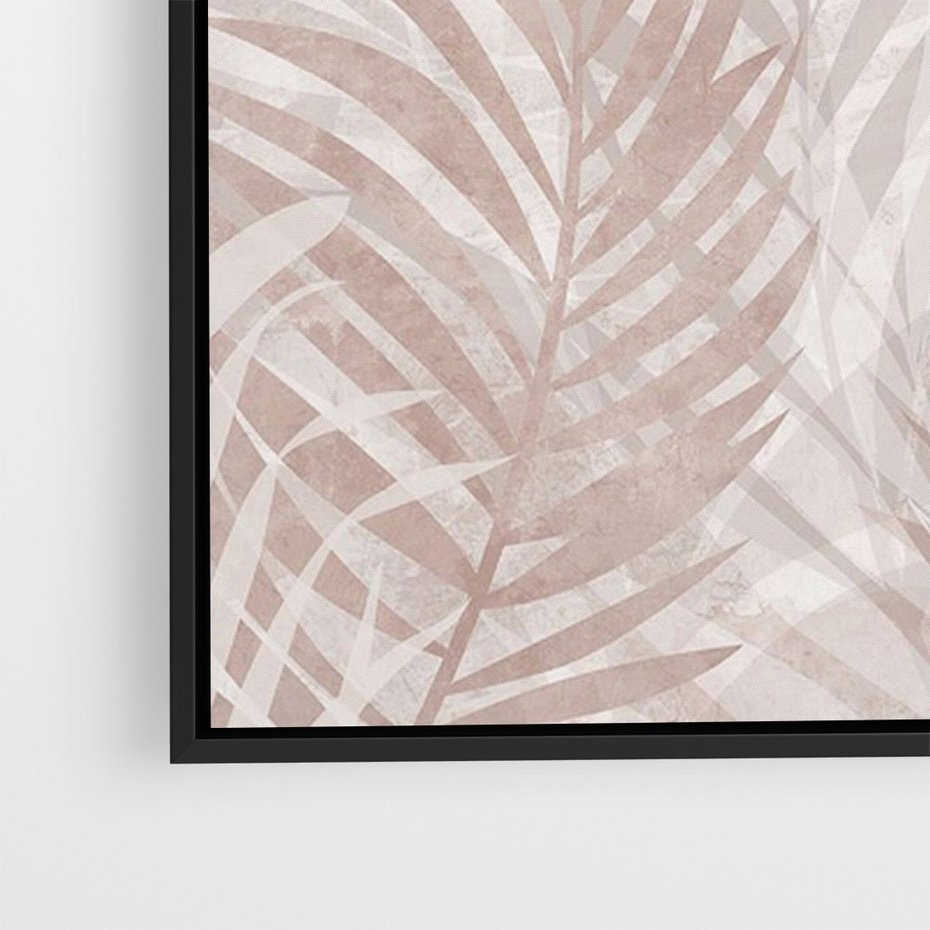 Obraz w ramie 50x70 - Pejzaż zaklętych uczuć - monochromatyczne, w odcieniach beżu - rama czarna