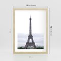 Plakat w ramie 30x40 - Eiffla w mglistym świetle - Eiffla, Paryż - rama drewno