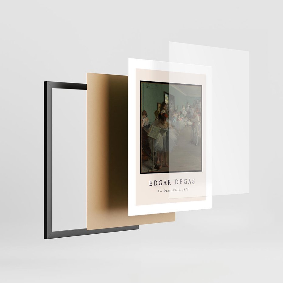 Plakat w ramie 30x40 - Elegancja Baletu - Edgar Degas, reprodukcja obrazu - rama czarna