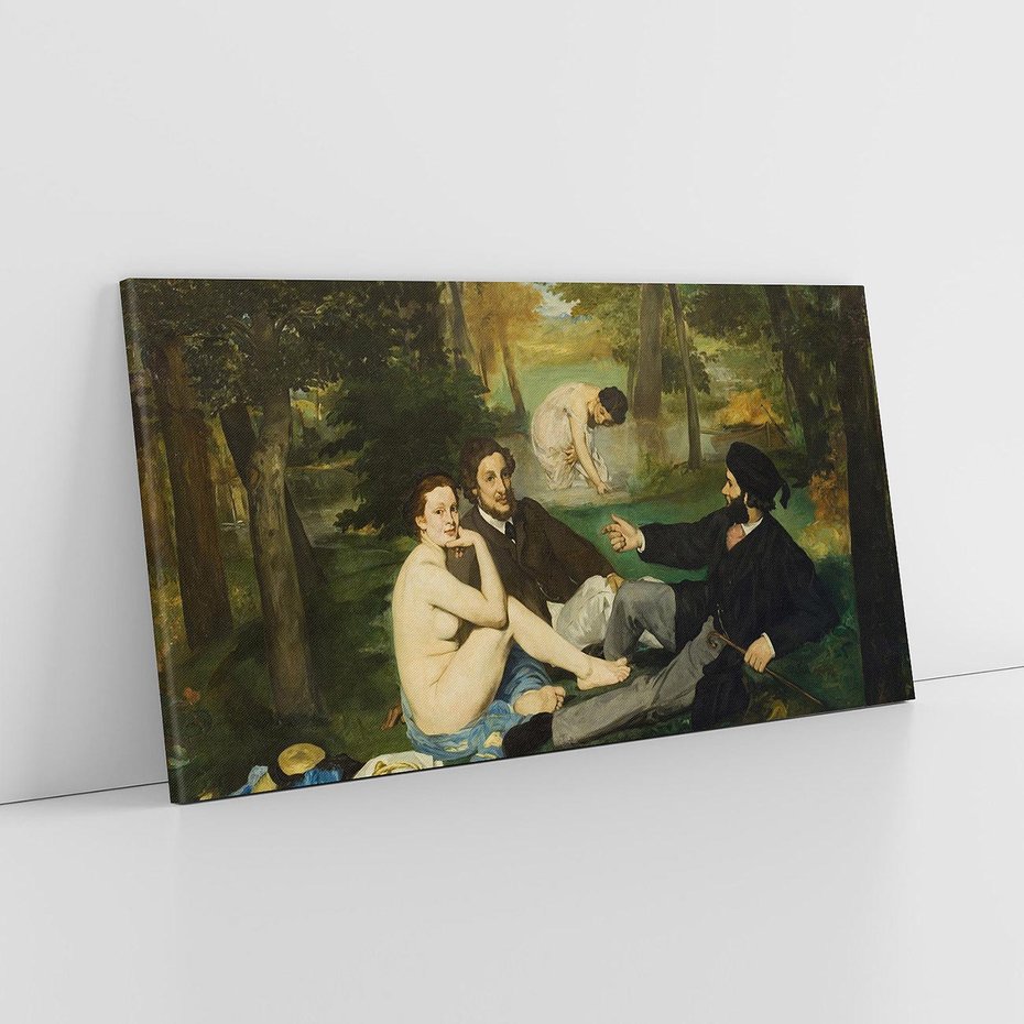 Obraz na płótnie 140x70 - "Śniadanie na trawie" (1863) Edouard Manet - Reprodukcja - reprodukcja, obraz na płótnie