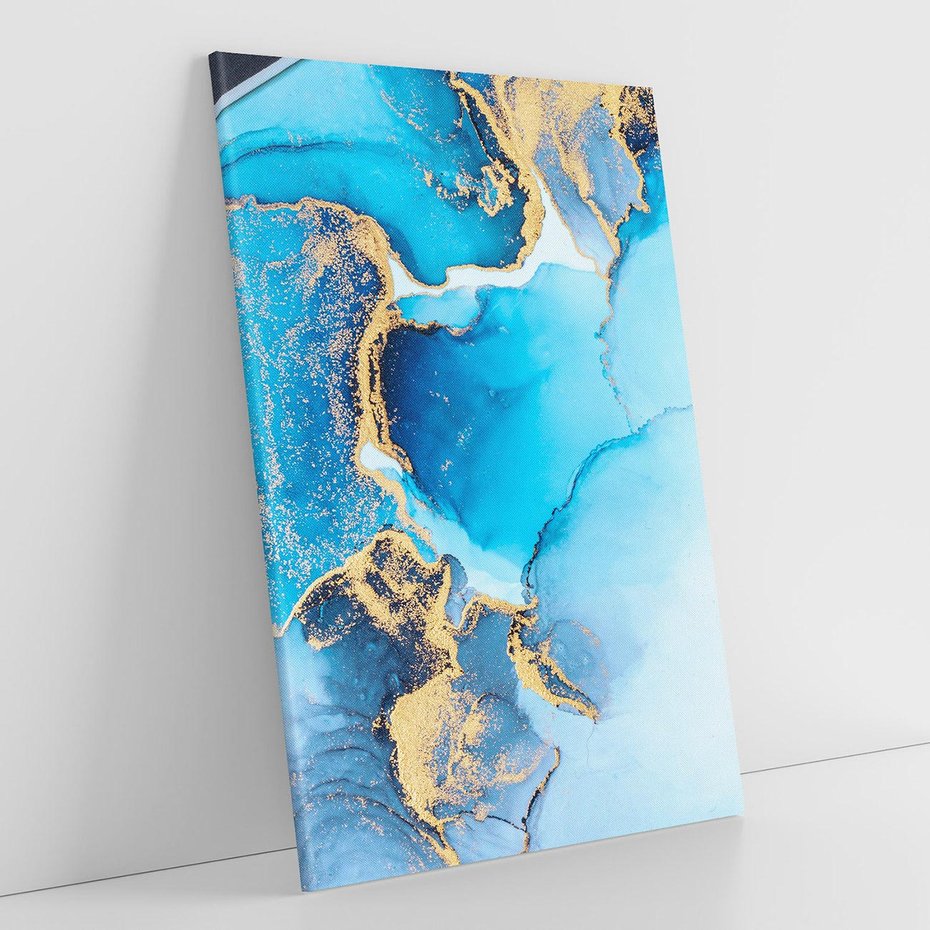 Obraz na płótnie 70x100 - Elegancja i Wyrafinowanie - marmur, złoto