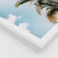 Zestaw obrazy w ramie 50x70 galeria - Tropikalna, plaża, morze, palmy - rama biała
