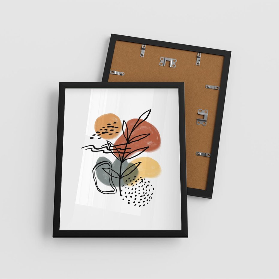 Plakat w ramie 40x50 - Bezgraniczne Przenikania - abstrakcja, sztuka nowoczesna - rama czarna