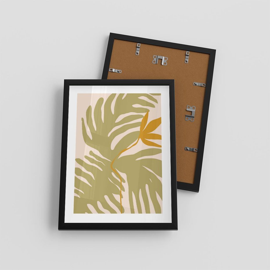 Plakat w ramie 30x40 - Konturem Zmiękczane - minimalistyczny obraz, nowoczesny - rama czarna