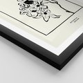 Plakat w ramie 50x70 - Kwiatowe przestrzenie - kwiat, grafika - rama czarna