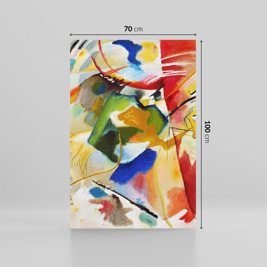 Obraz na płótnie 70x100 - "Obraz z Zielonym Centrum" (1913) Wassily Kandinsky - Reprodukcja - reprodukcja, obraz na płótnie