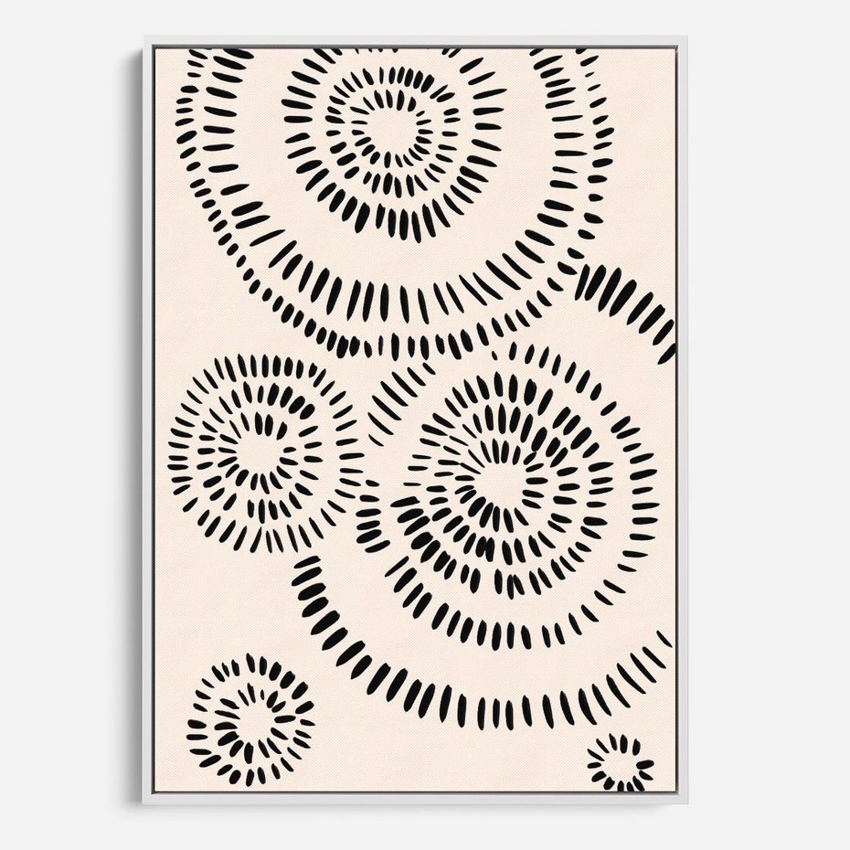 Obraz w ramie 50x70 - Abstrakcyjne Wnętrza - minimalistyczne kształty, odbicia - rama biała