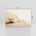 Obraz na płótnie 70x50 - Urok plażowej muszelki - fotografia, muszla na plaży