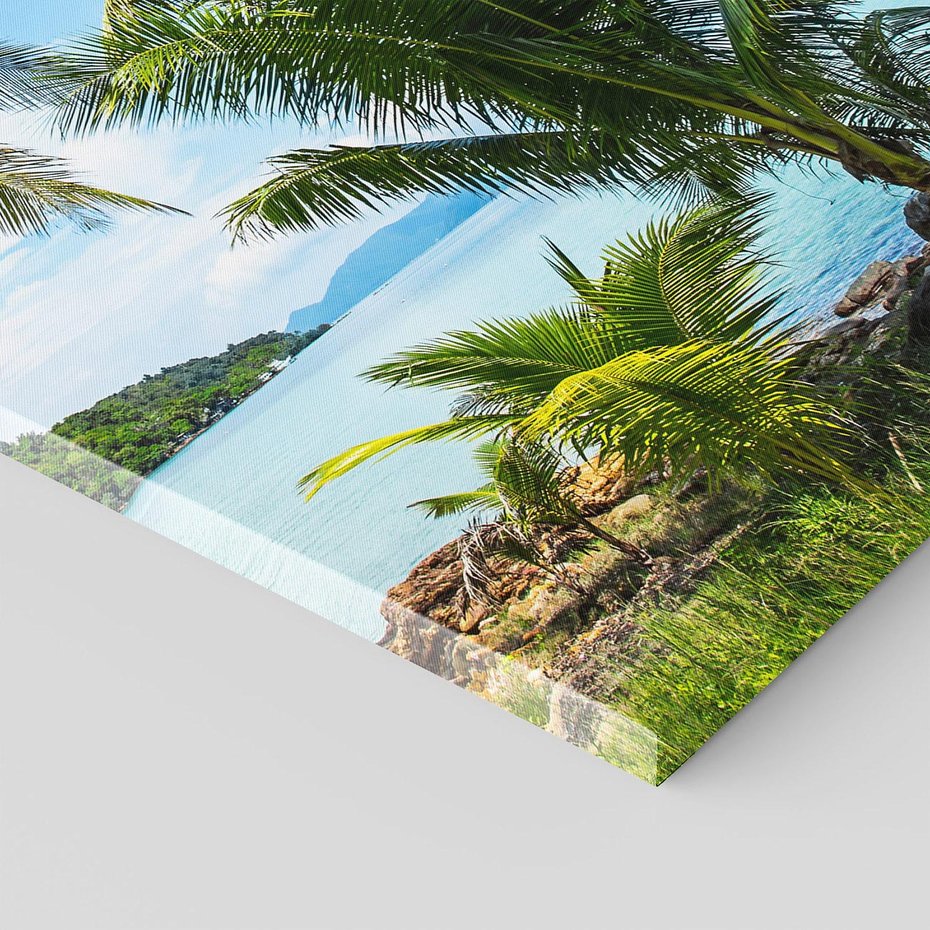 Obraz na płótnie 70x100 - Rajski wypoczynek - palmy, morze