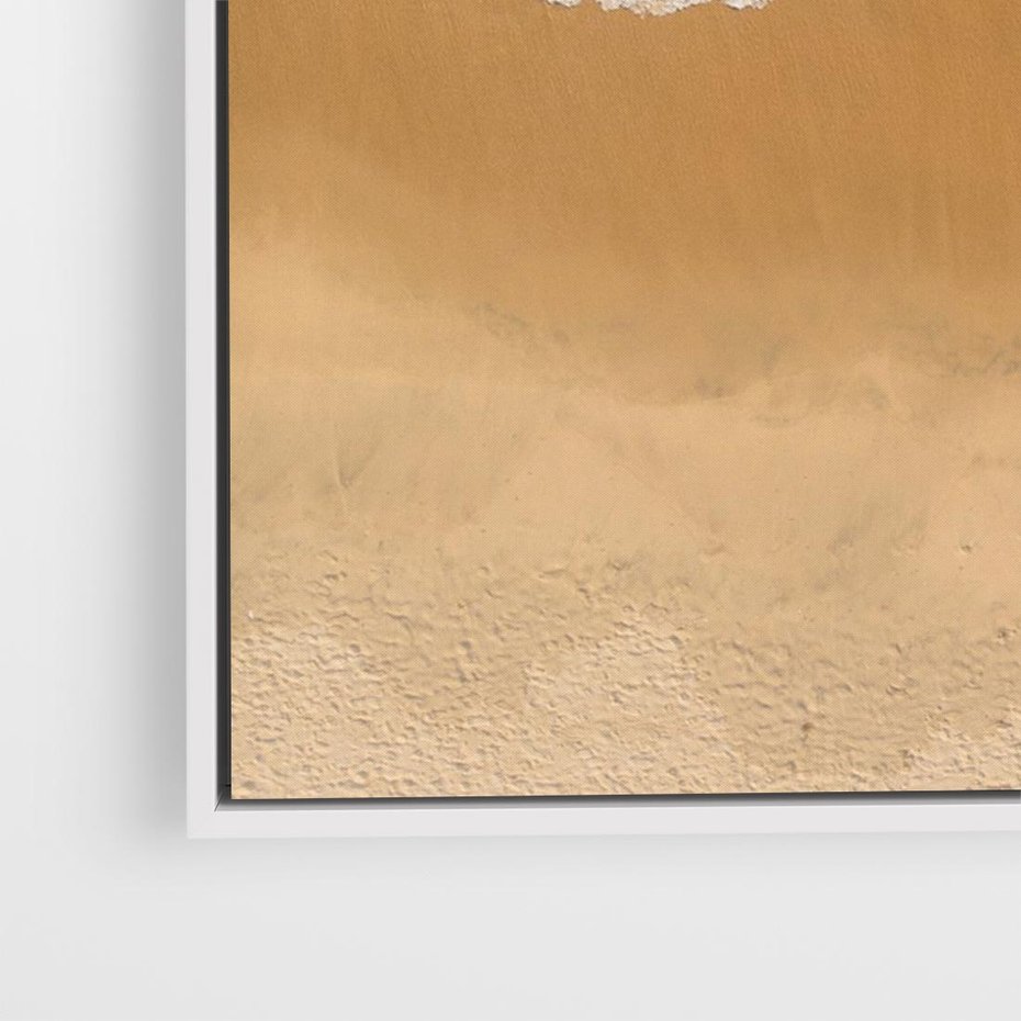 Obraz w ramie 120x80 - Oaza Relaksu - plaża, morze - rama biała