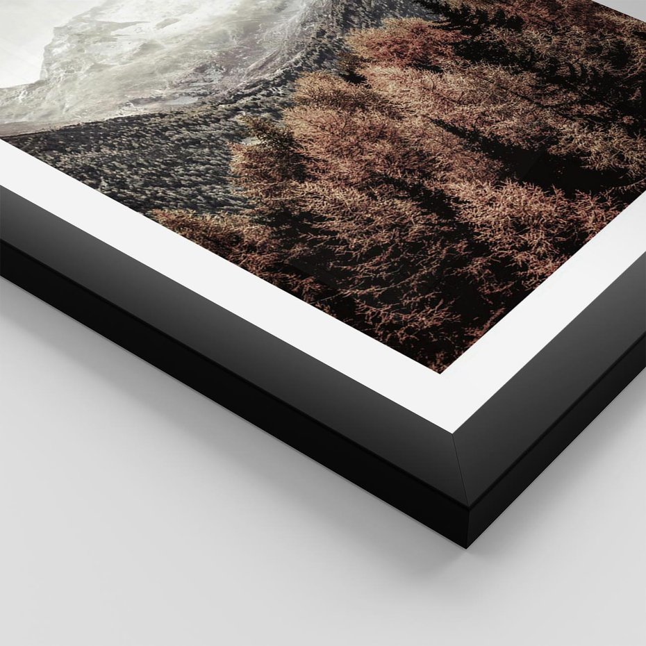 Plakat w ramie 50x70 - Jesienna Przyroda - góry, jesień - rama czarna