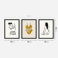Zestaw obrazy w ramie 40x50 galeria - Kobiece, plakaty, bielizna, garderoba - rama czarna