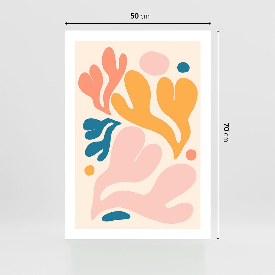 Plakat bez ramy 50x70 - Granice Inspiracji - abstrakcyjne dziwne formy, nowoczesny plakat