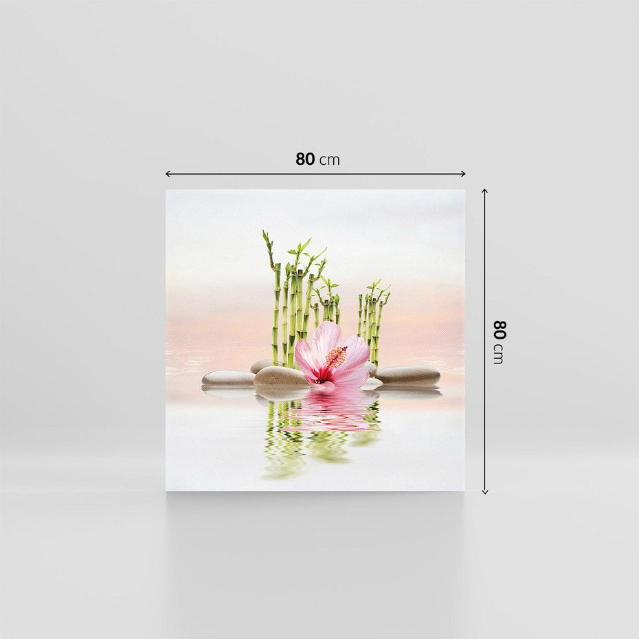 Obraz na płótnie 80x80 - Harmonia i relaks - spa, bambus