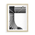 Plakat w ramie 50x70 - Minimalizm Wysokości - architektura, czarno białe zdjęcie - rama drewno