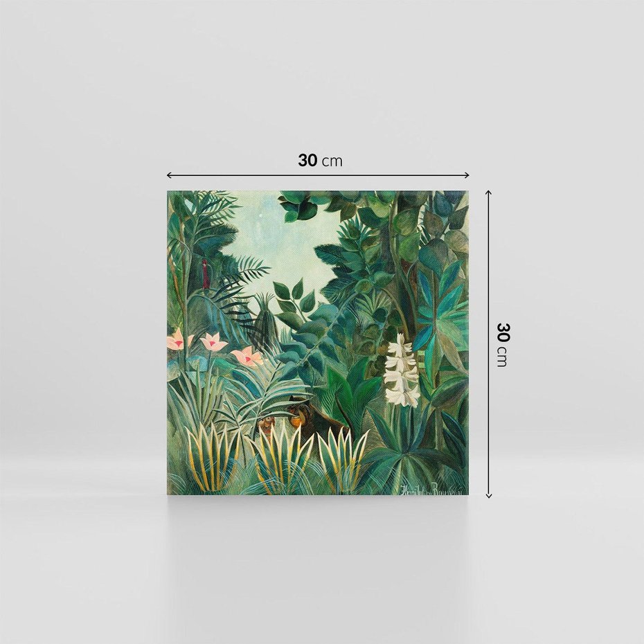 Obraz na płótnie 30x30 - "The Equatorial Jungle " (1909) Henri Rousseau - Reprodukcja - reprodukcja, obraz na płótnie