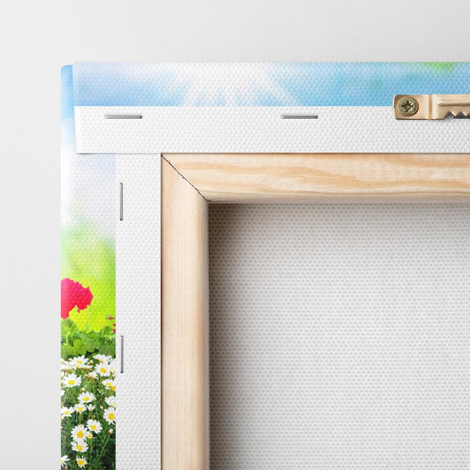 Obraz na płótnie 120x40 - Energiczny ogród - kwiaty, ogród