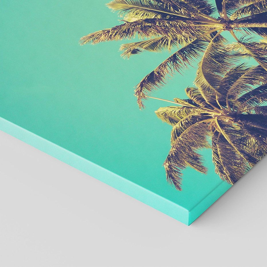 Obraz na płótnie 120x40 - Tropikalne palmy w krainie słonecznych wakacji - palmy, tropiki