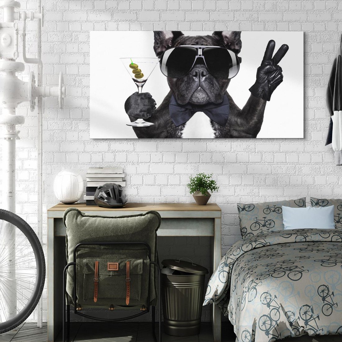 Obraz na płótnie 100x50 - Boxer Drink Zabawa - pies, boxer