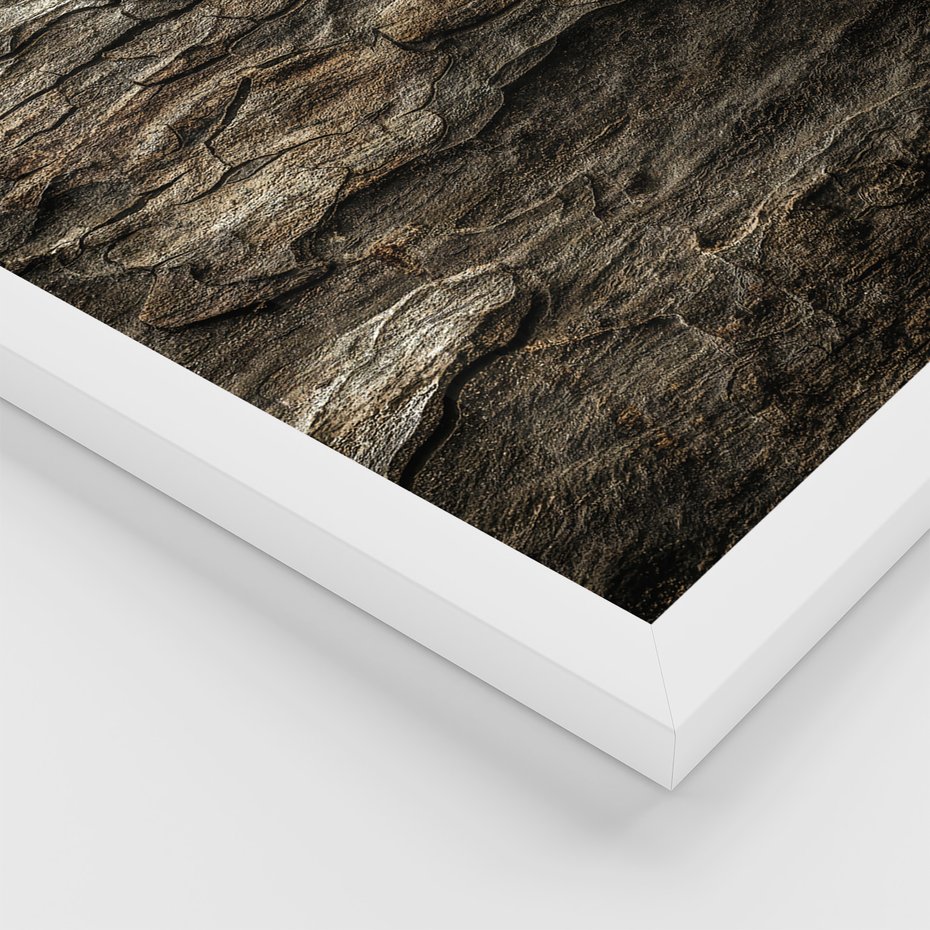 Zestaw obrazy w ramie 40x50 galeria - Sepia, domek, w, górach - rama biała