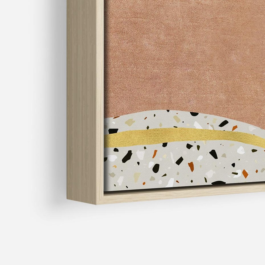 Obraz w ramie 80x80 - Tańczący w deszczu pigmentów - abstrakcyjne formy, rozlane farby - rama drewno