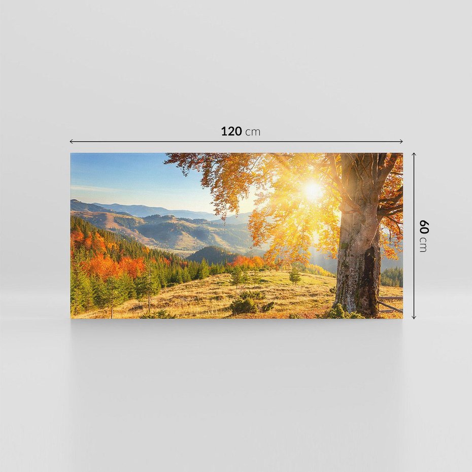 Obraz na płótnie 120x60 - Bliskość natury - góry, drzewo