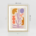 Plakat w ramie 30x40 - Przenikająca Harmonia - abstrakcyjny obraz, pastelowe kolory - rama drewno