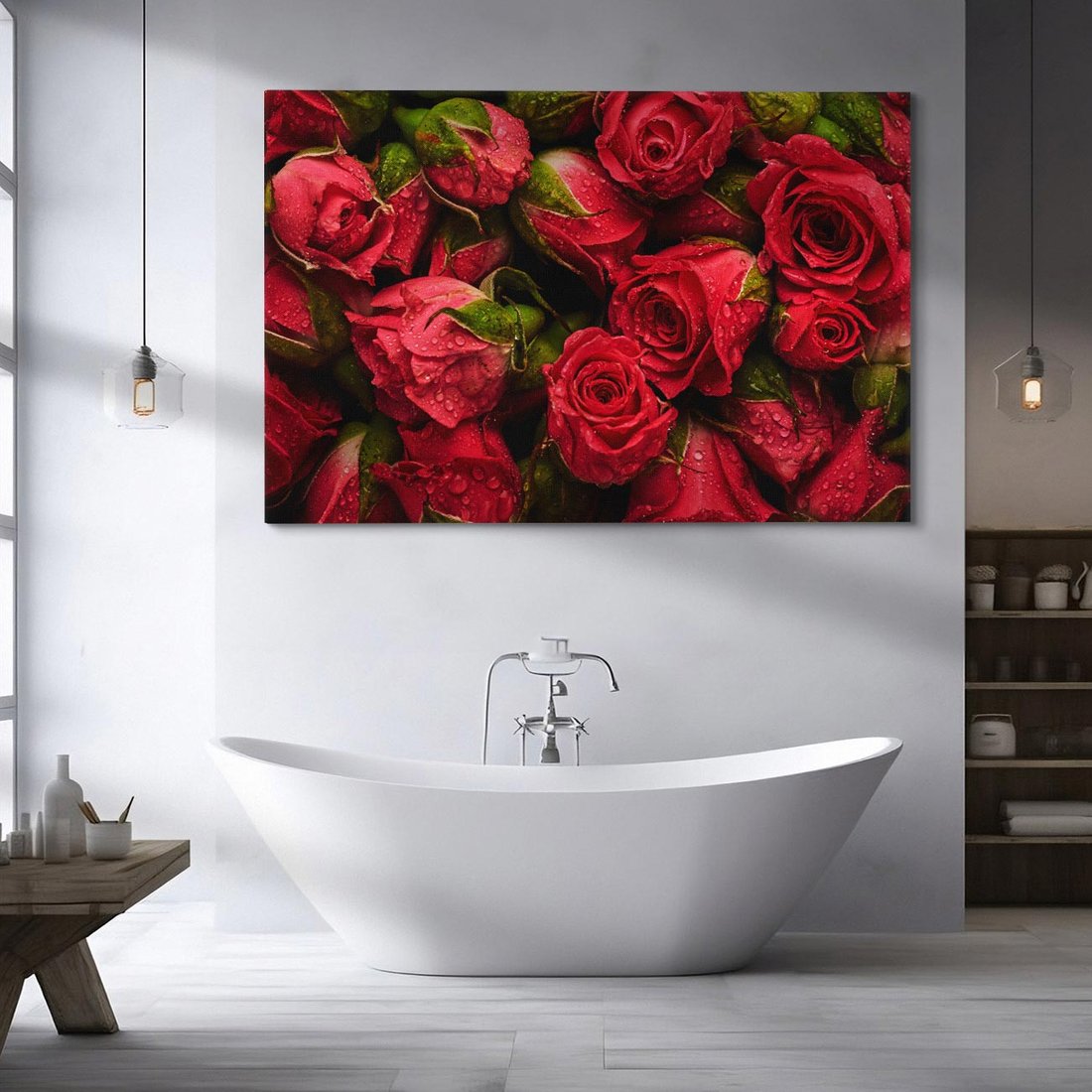 Obraz na płótnie 120x80 - Piękno róż: delikatność natury - róże, kwiaty