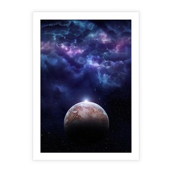 Plakat bez ramy 40x50 - Kosmos - Ziemia i Księżyc - kosmos, ziemia