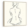Obraz w ramie 50x50 - Migotliwa Symfonia - kobieta akt, minimalizm - rama drewno