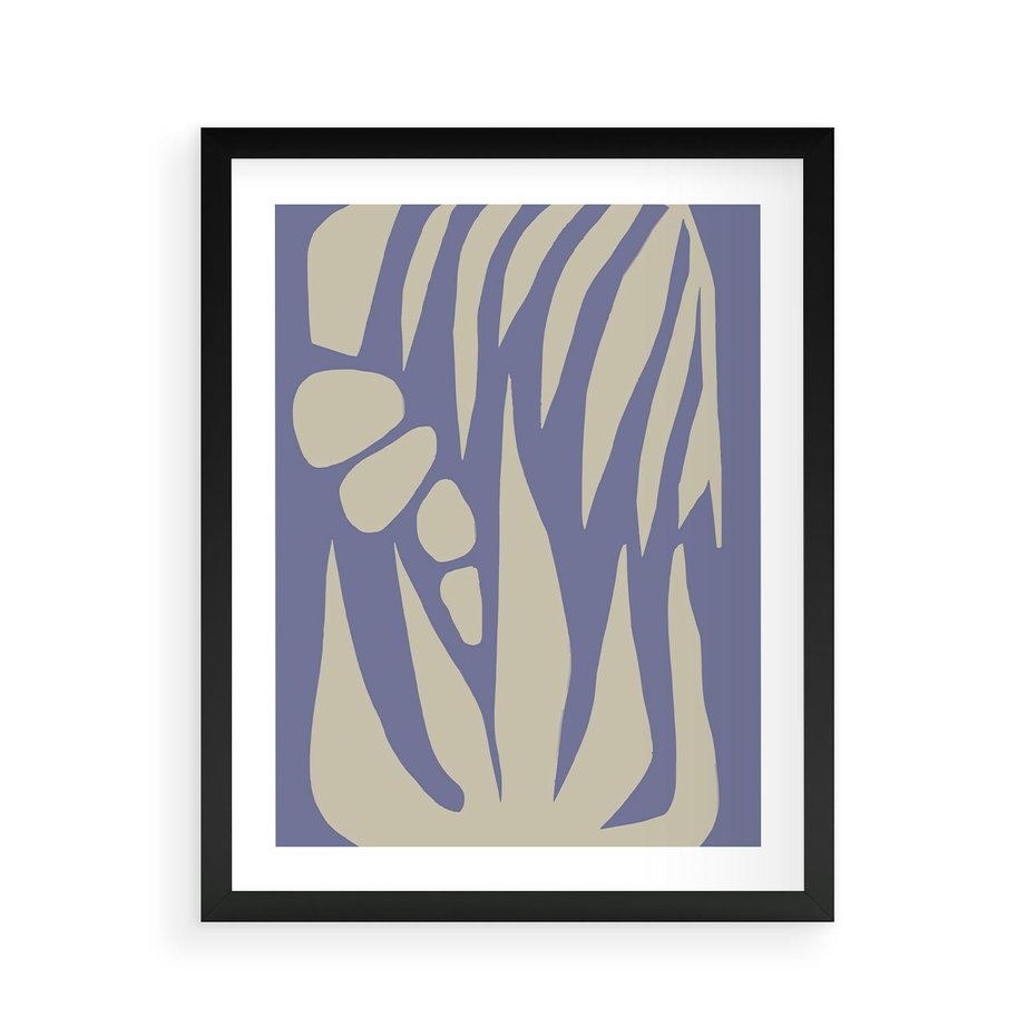 Plakat w ramie 40x50 - Kształty Niewidzialnych Granic - abstrakcyjna sztuka, skandynawski styl - rama czarna