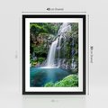 Plakat w ramie 40x50 - Tropikalny Wodospad - wodospad, tropikalny - rama czarna
