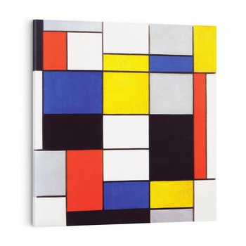 Obraz na płótnie 40x40 - Kompozycja A (1920), Piet Mondrian - Reprodukcja - reprodukcja, obraz na płótnie