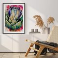Plakat bez ramy 21x30 - Estetyczna Roślina - abstrakcja, akwarela