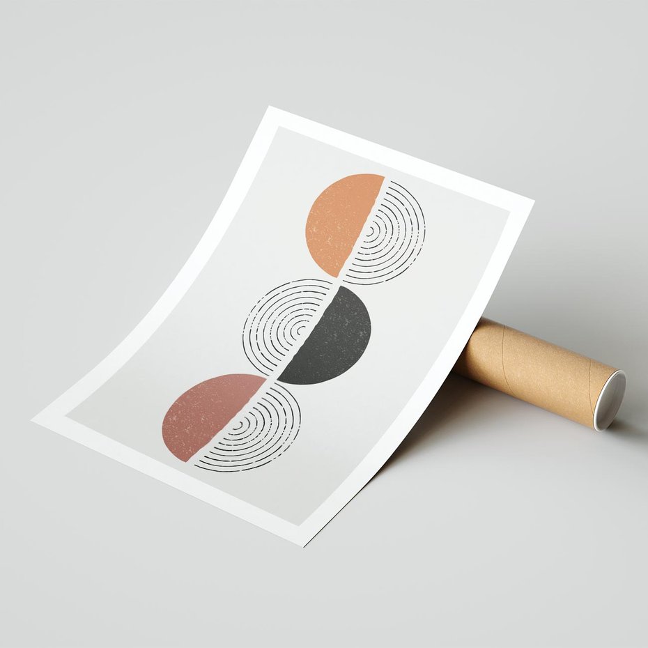 Plakat bez ramy 30x40 - Eksperymenty z Geometrią - geometryczny plakat, sztuka nowoczesna