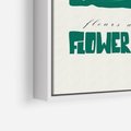 Obraz w ramie 80x120 - Retro Inspiracja - minimalistyczna kwiatowa kompozycja, pastelowe kolory - rama biała