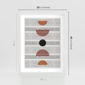 Plakat w ramie 30x40 - Plakat w Stylu Abstrakcji - geometryczna grafika, plakat - rama biała