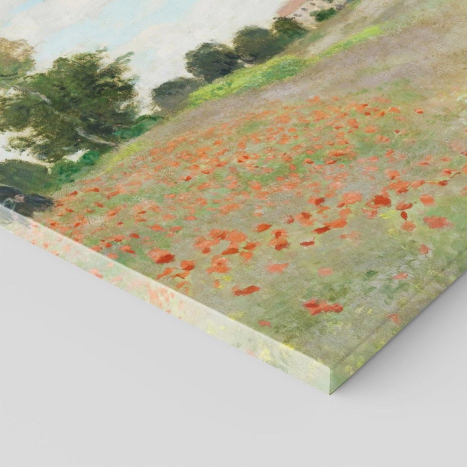 Obraz na płótnie 40x40 - Pole makowe w pobliżu Argenteuil 1873, Claude Monet - Reprodukcja - reprodukcja, obraz na płótnie