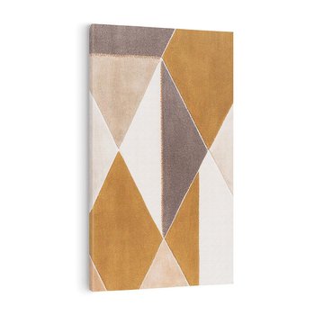 Obraz na płótnie 70x100 - Odblaski niespełnionych marzeń - kompozycja z trójkątów, mix kolorów ziemi
