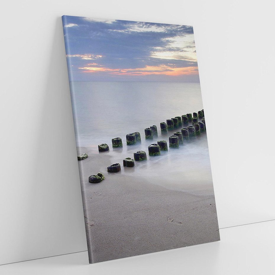 Obraz na płótnie 50x70 - Plaża Morskiej Błogości - plaża, morze