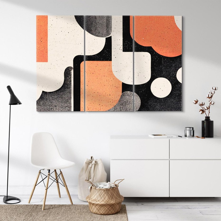 Obraz na płótnie 120x80 - Loftowa Harmonia - abstrakcja, styl loftowy