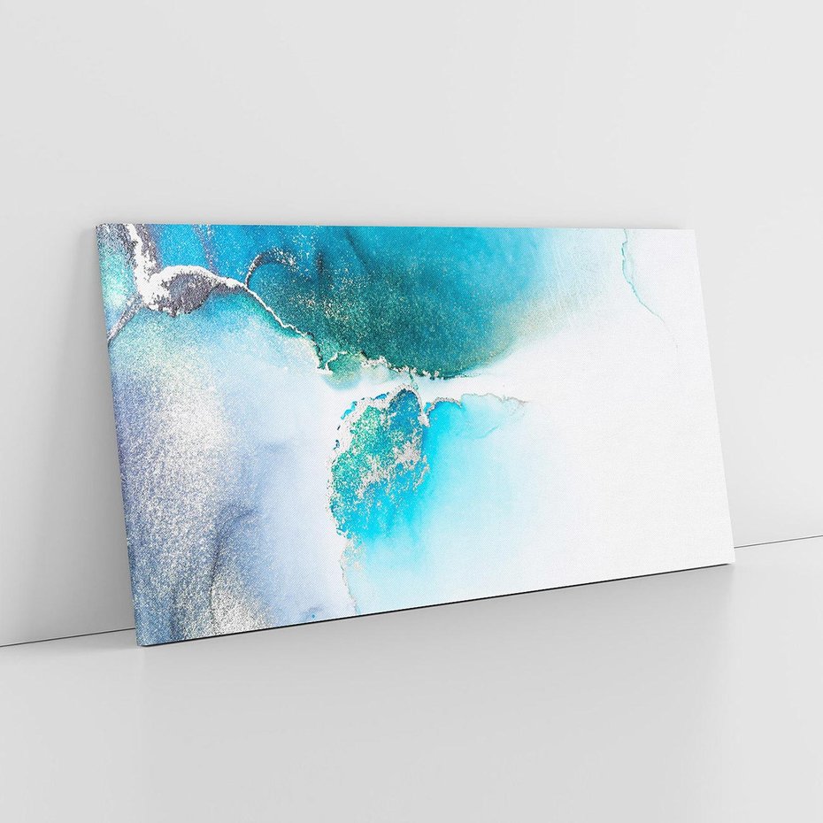 Obraz na płótnie 140x70 - Marmur złotą akwarelą - marmur, akwarela