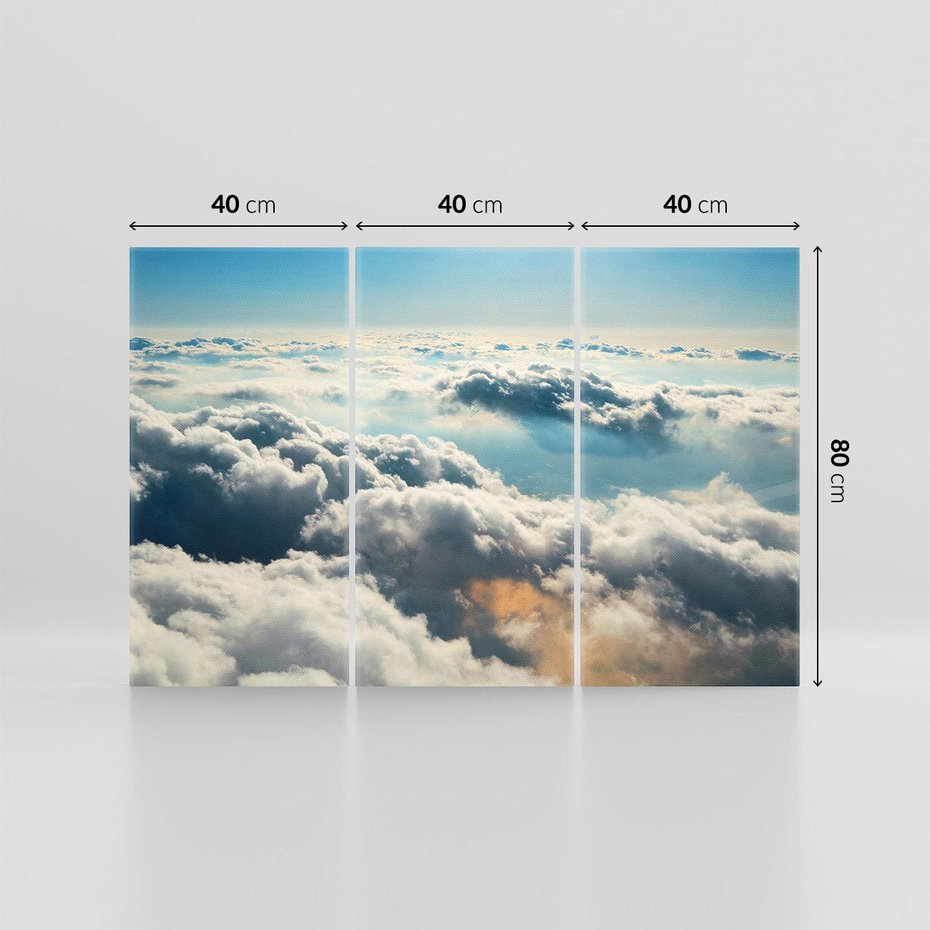 Obraz na płótnie 120x80 - kontemplacja nad horyzontem - niebo, chmury