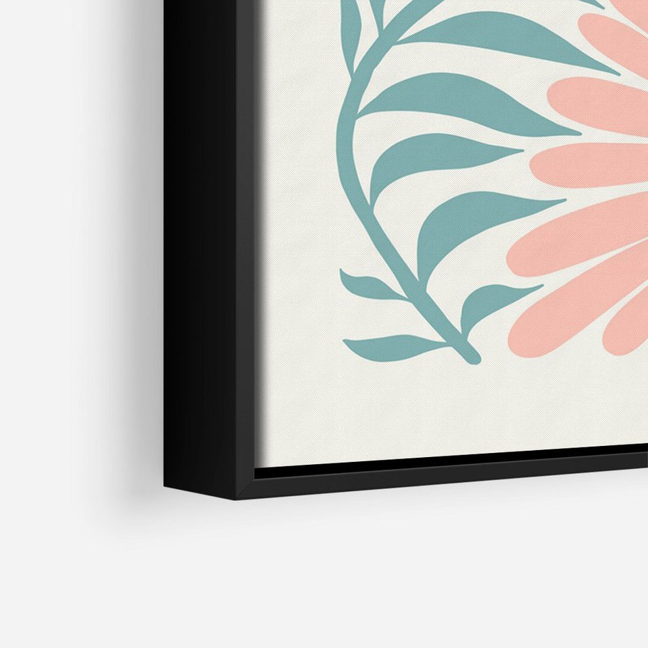 Obraz w ramie 50x70 - Kształtując Marzenia - kwiaty, sztuka nowoczesna - rama czarna