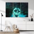 Obraz na płótnie 120x80 - Siła i wdzięk natury - wilk, husky