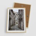 Plakat w ramie 50x70 - Malownicza uliczka we Włoszech - uliczka, Włoch - rama drewno