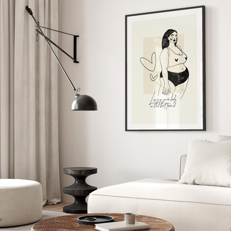 Plakat bez ramy 50x70 - Moc to Ona - rysunek, sztuka nowoczesna